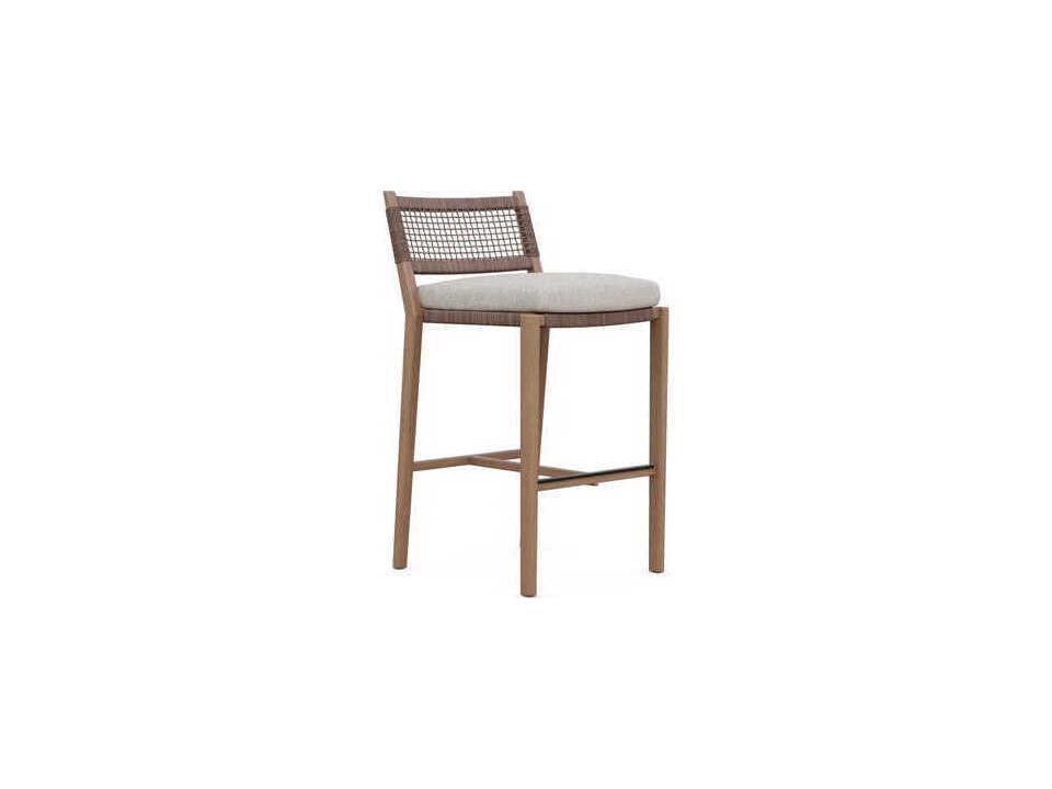 Bozeman Barkaluwood Wood Cushion Bar Stool Set of 2