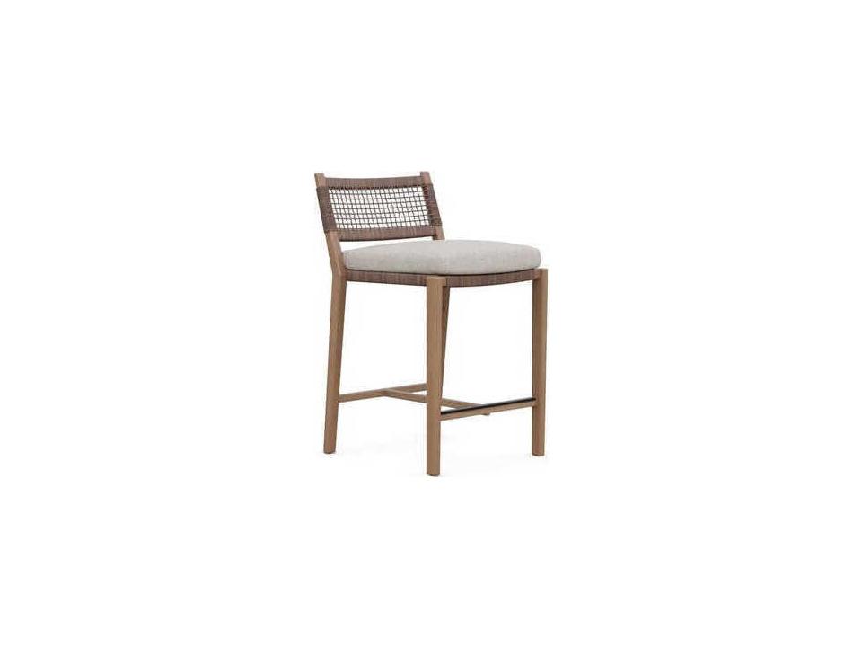 Bozeman Barkaluwood Wood Cushion Counter Stool Set of 2