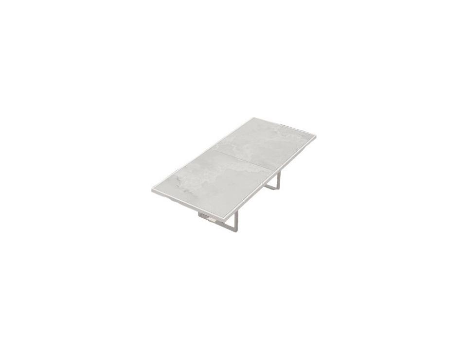Pavia 96-Inch Rectangular Outdoor Dining Table with Helena Dekton Top and Charcoal Aluminum Base