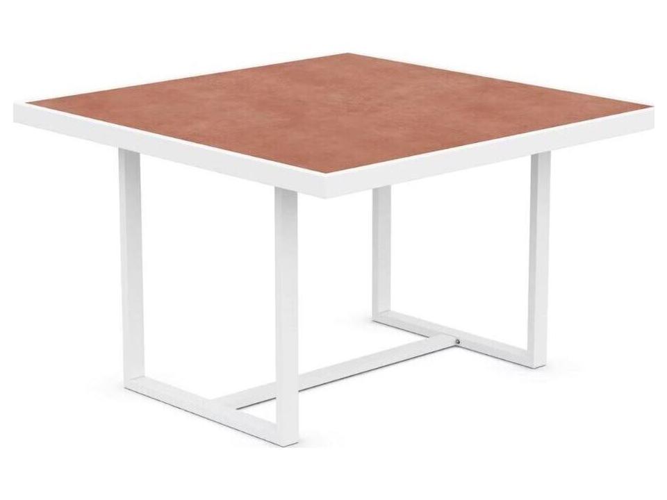 Pavia 48-Inch Square Dekton Outdoor Dining Table in Charcoal