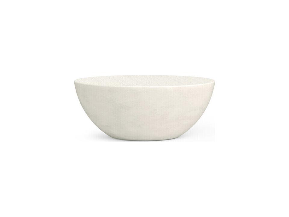 Luna Round Coffee Table in Bone Concrete