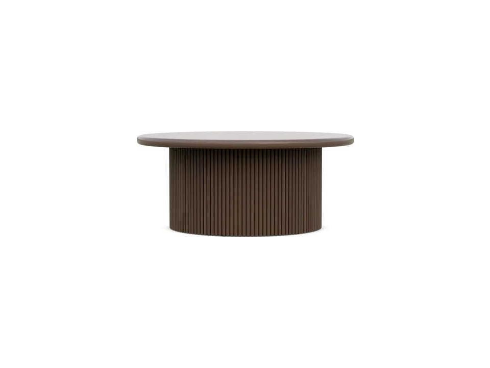 Palma Round Coffee Table Powder-Coated Aluminum Matte Bronze