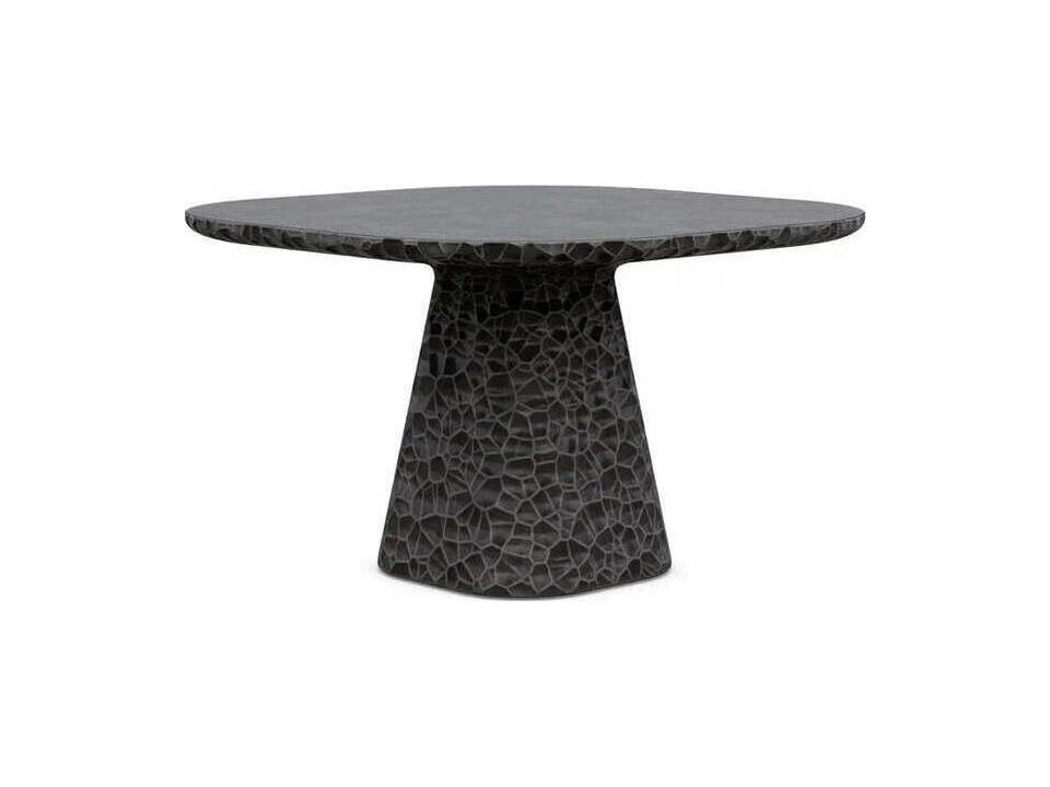 Panama 48-Inch Round Dining Table Top in Coal Concrete