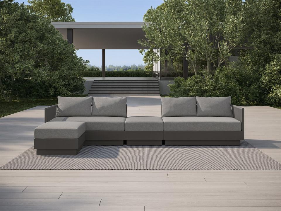 Porto Ash All-Weather Rope Sectional Outdoor Lounge Set