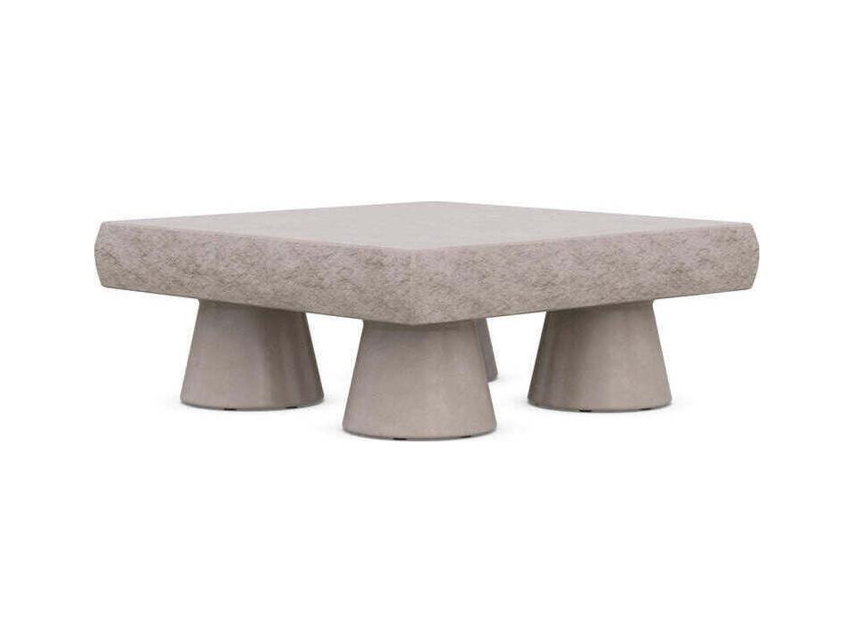 Pensacola Square Concrete Coffee Table in Oat