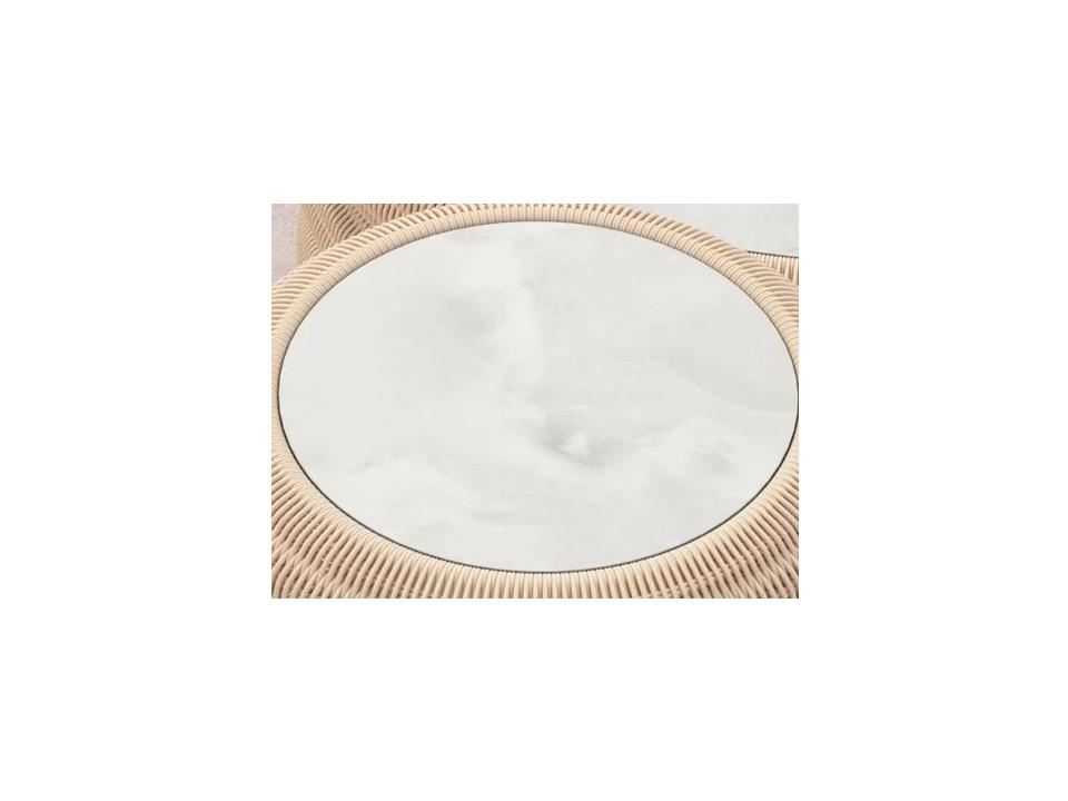Texoma Round Outdoor Coffee Table with Helena Dekton Top