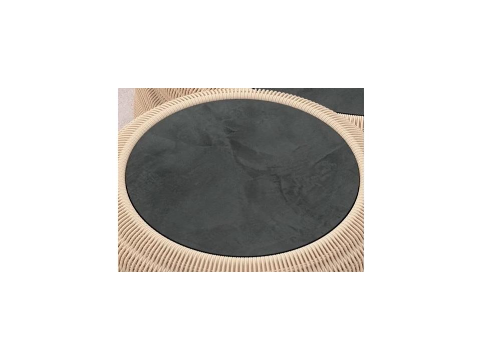 Texoma Round Outdoor Coffee Table in Micron Wicker