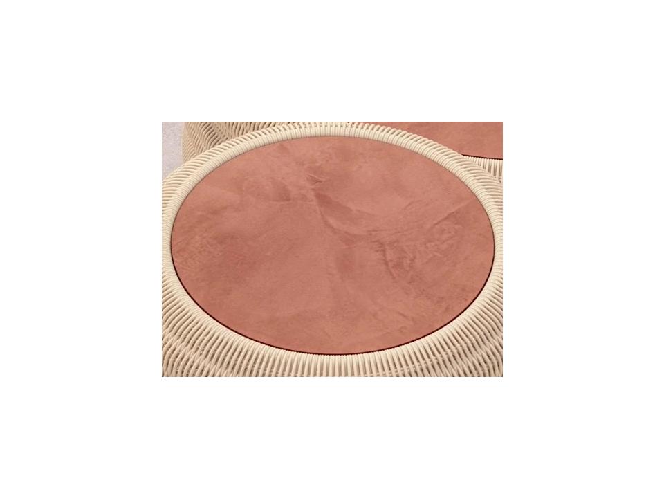 Texoma Round Outdoor Coffee Table with Umber Dekton Top