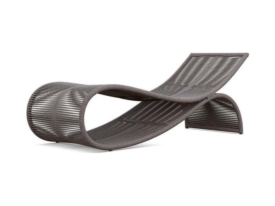 Wave Outdoor Chaise Lounge in Birch All-Weather Rope