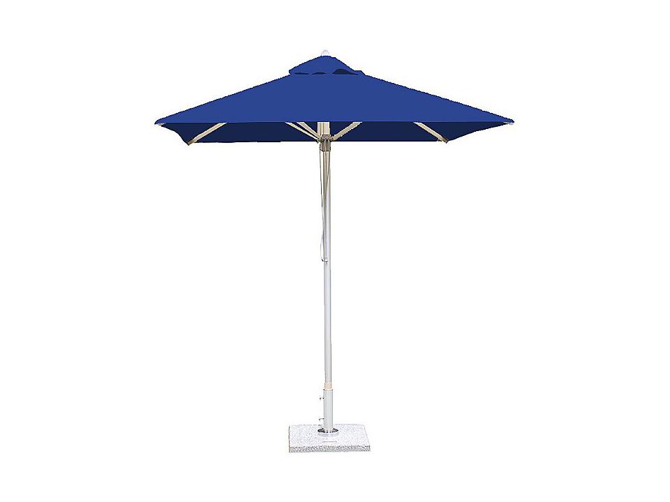 Santa Ana Aluminum Square 6.5 Foot Pulley Lift Outdoor Patio Umbrella