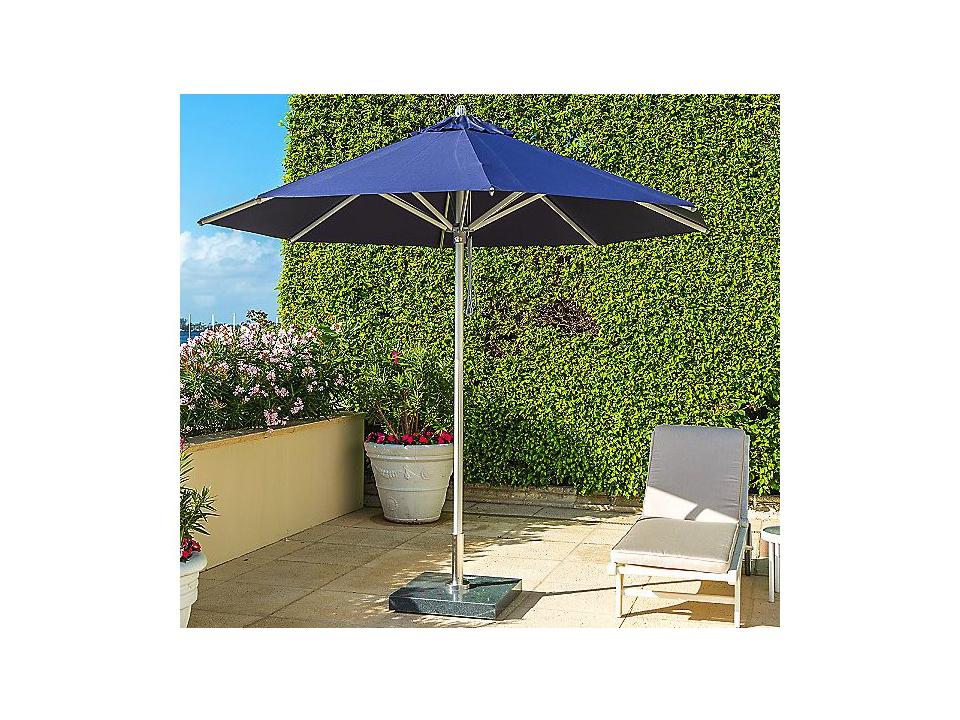Hurricane 8.5-Foot Round Aluminum Pulley Lift Outdoor Umbrella