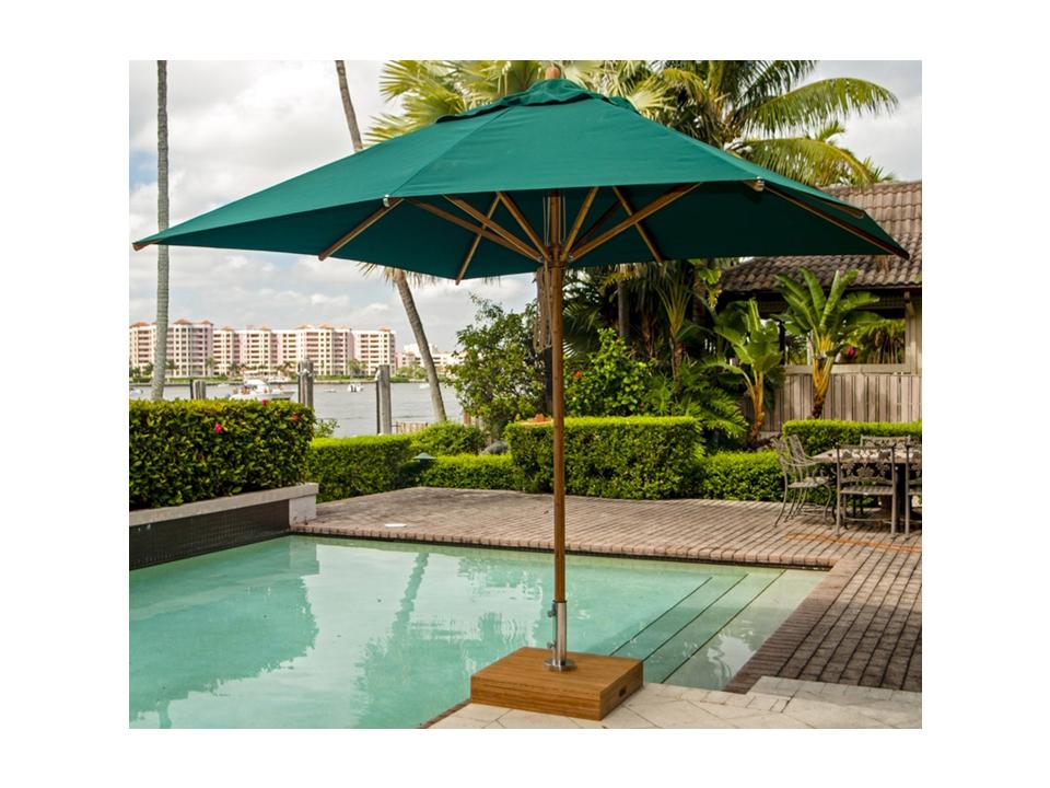 Levante 11-Foot Square Bamboo Market Umbrella