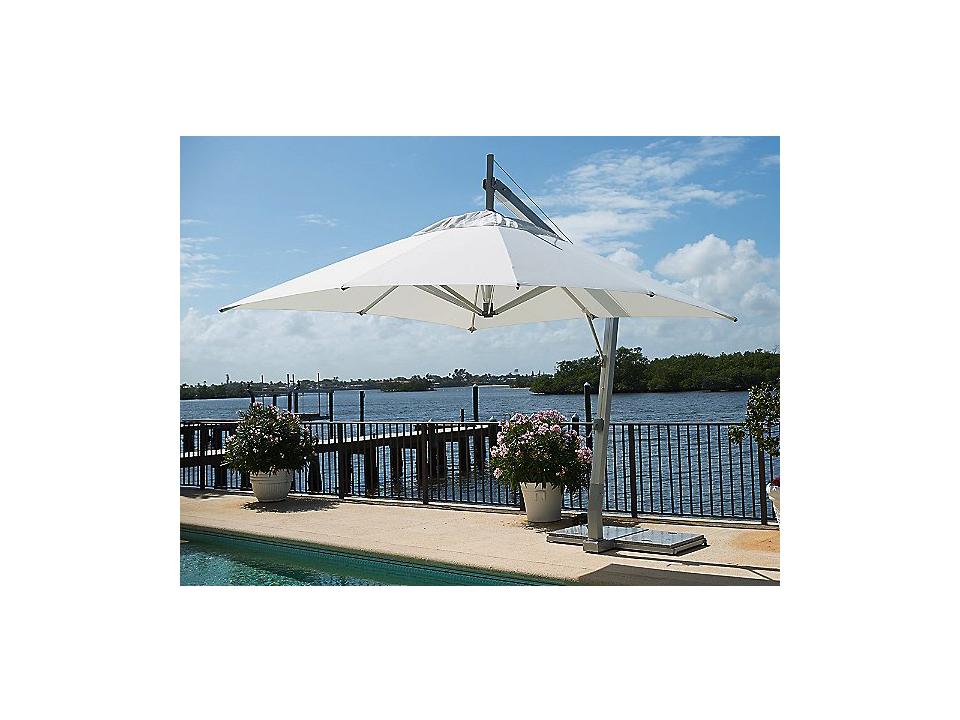 Hurricane Side Wind 11.5-Foot Round Cantilever Patio Umbrella
