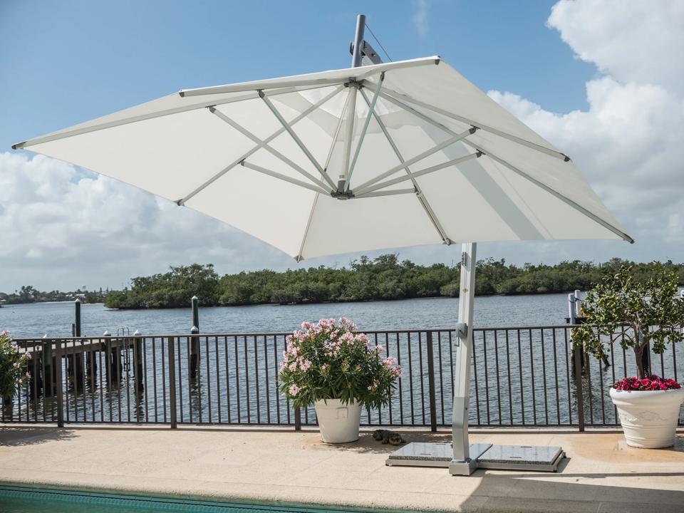 Hurricane Aluminum 10 x 13 Foot Rectangular Outdoor Patio Umbrella