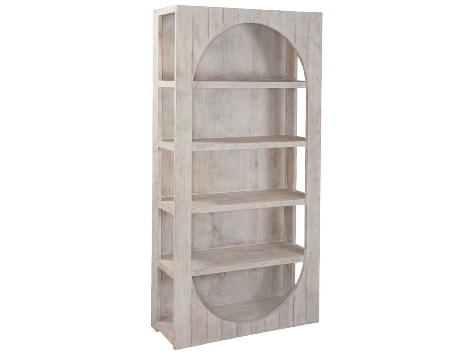 Bali Coastal Modern Farmhouse Wood Bookcase in White Wash