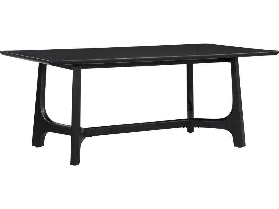 Dunnigan Rectangle 76-Inch Dining Table in Black Matte Stain