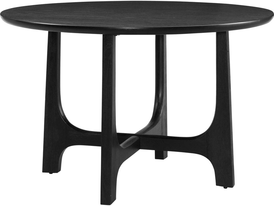 Dunnigan Round 48-Inch Dining Table in Matte Black