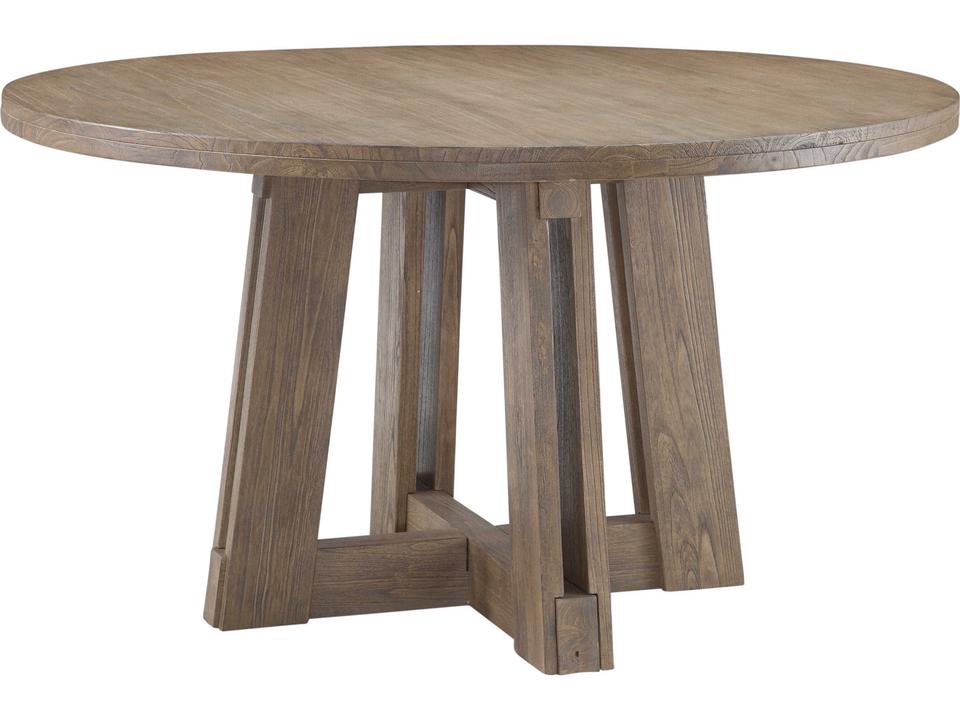 McGuire 54-Inch Square Dining Table in Natural Mindi Wood Finish
