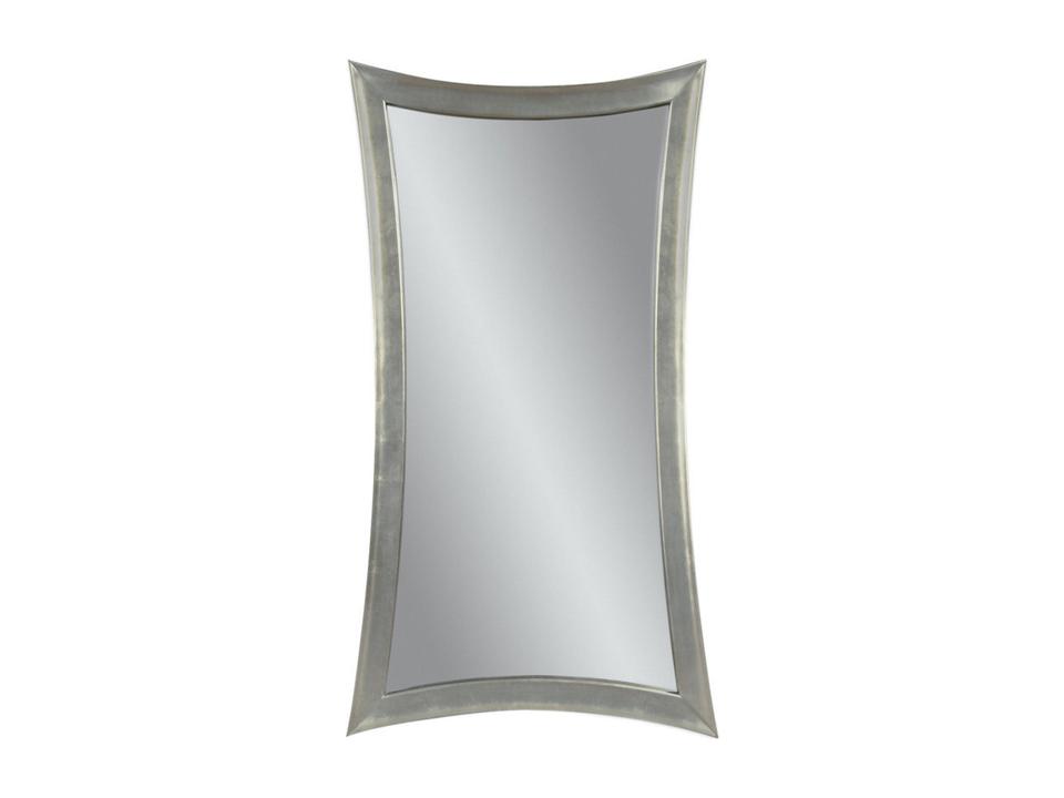 Thoroughly Modern Hourglass Wall Mirror Silver Leaf Finish