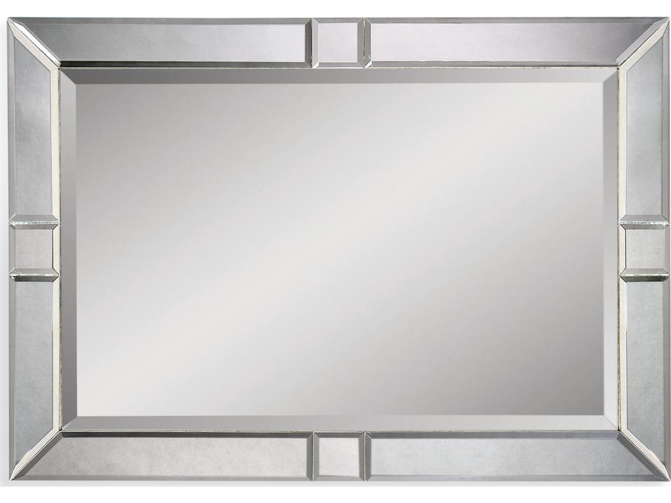 Barbarella Wall Mirror in Silver Mirrored Finish with Beveled Edges