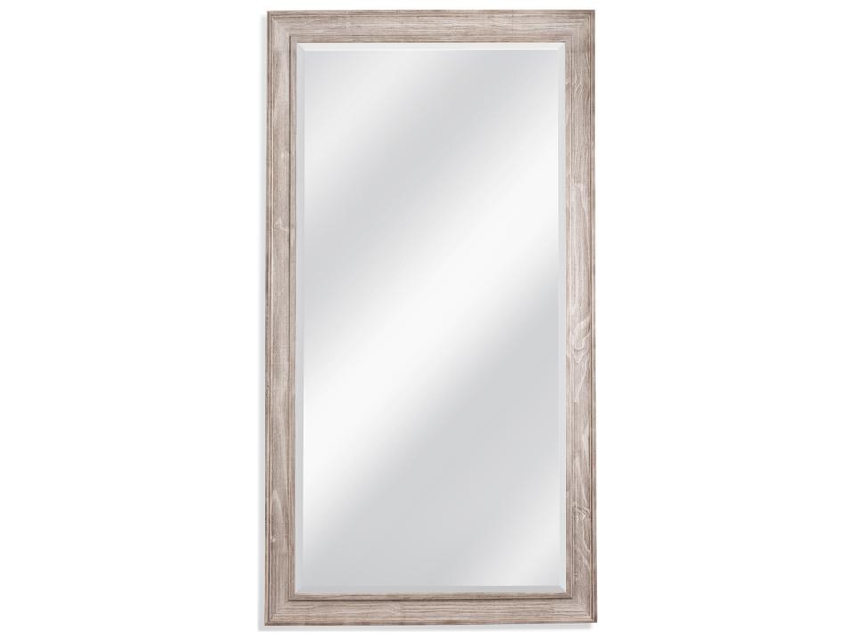 Kibbe 80-Inch Floor Mirror in Distressed White Ash