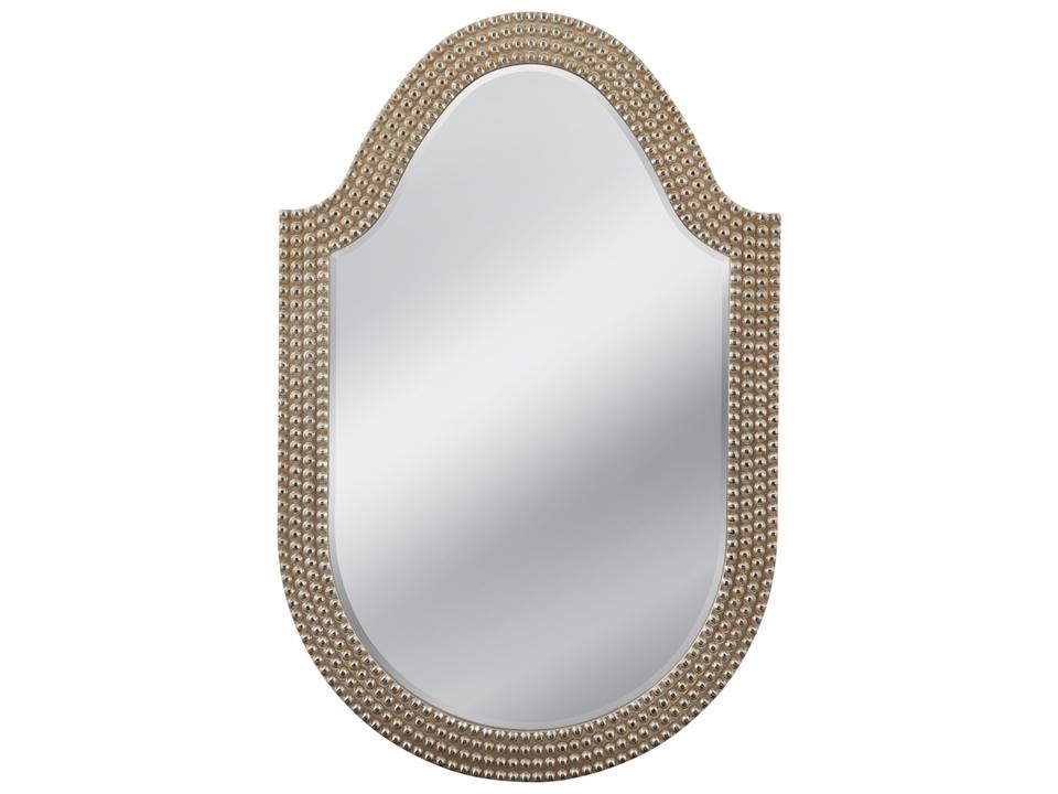 Shielded Wall Mirror in Antique Silver Leaf