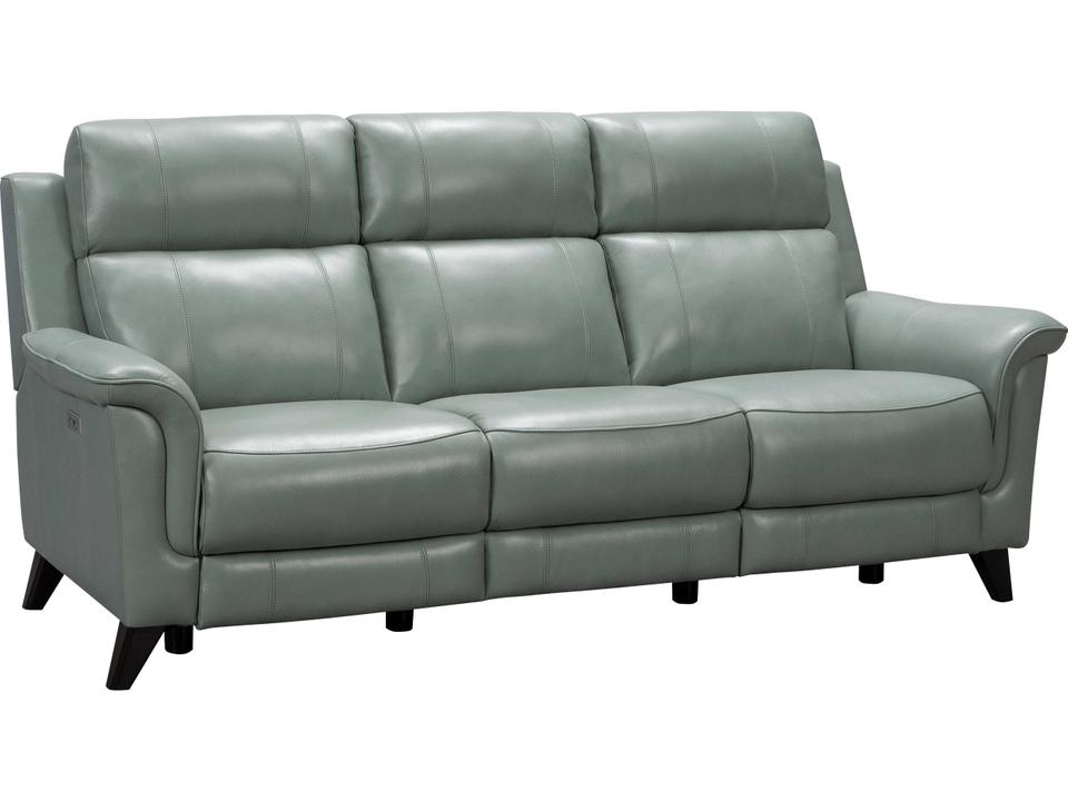 Kester Power Reclining Leather Sofa in Lorenzo Mint