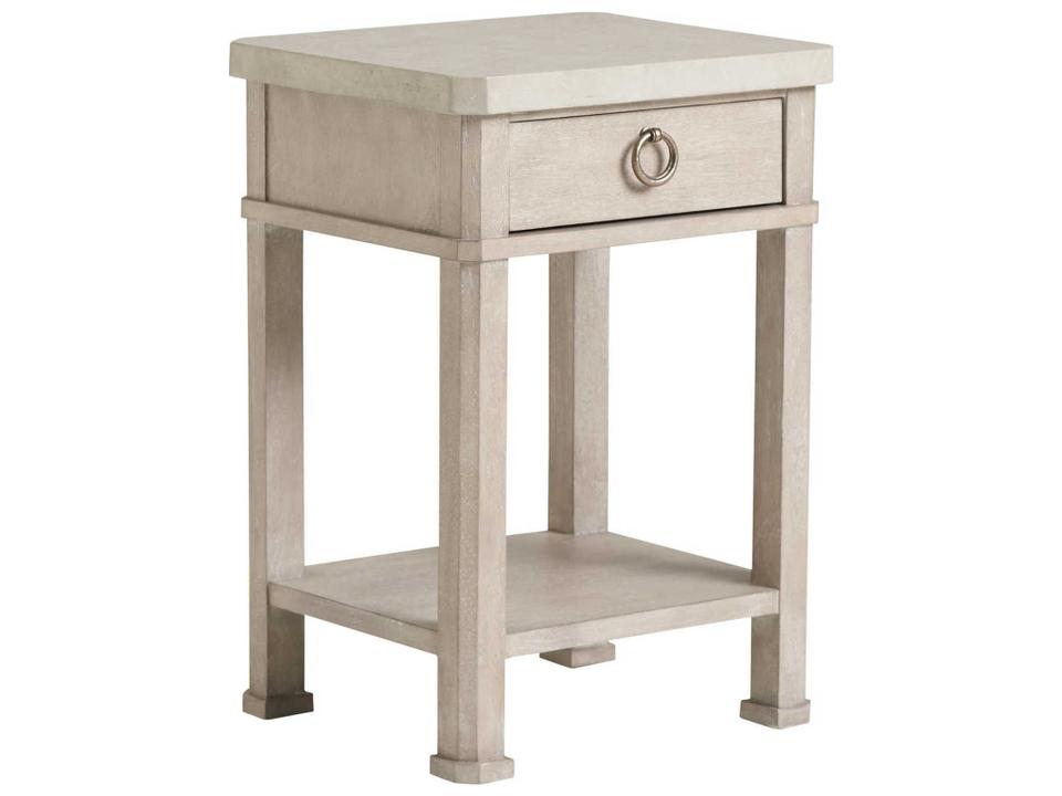 Malibu Escondido 1-Drawer Nightstand with Concrete Top in Dune