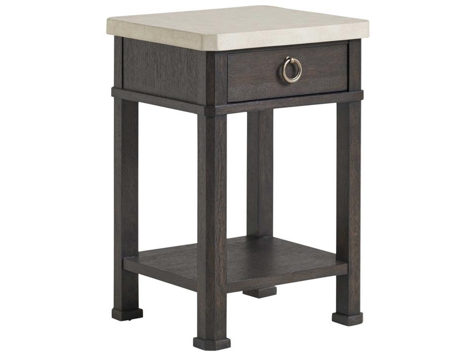 Malibu Escondido Night Table with Concrete Top in Surfwood