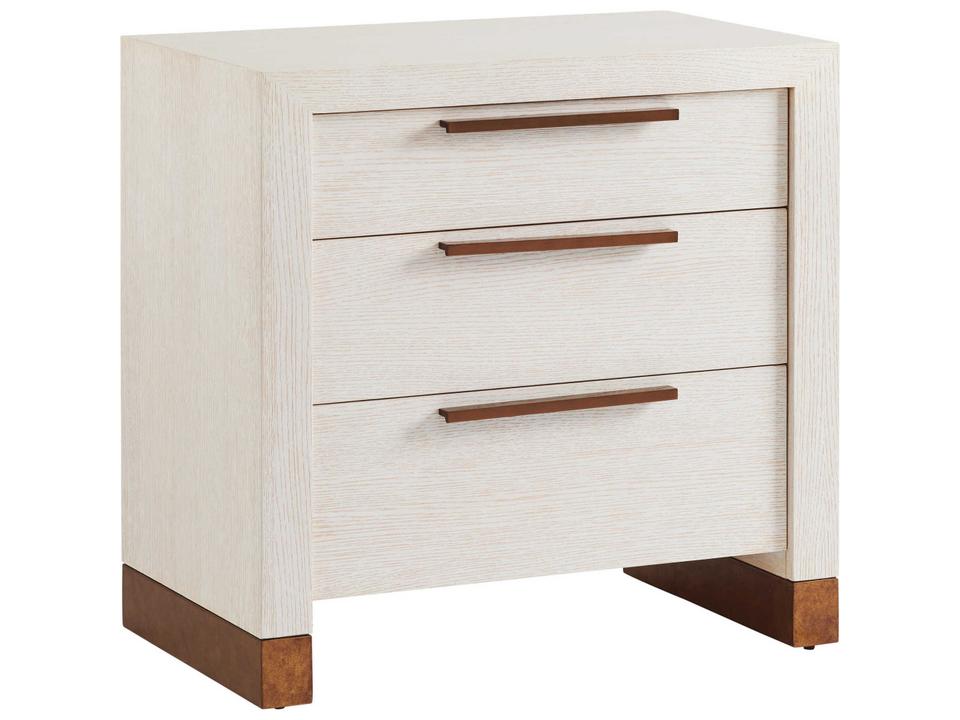 Carmel Mc Way 3-Drawer Nightstand in Winter White