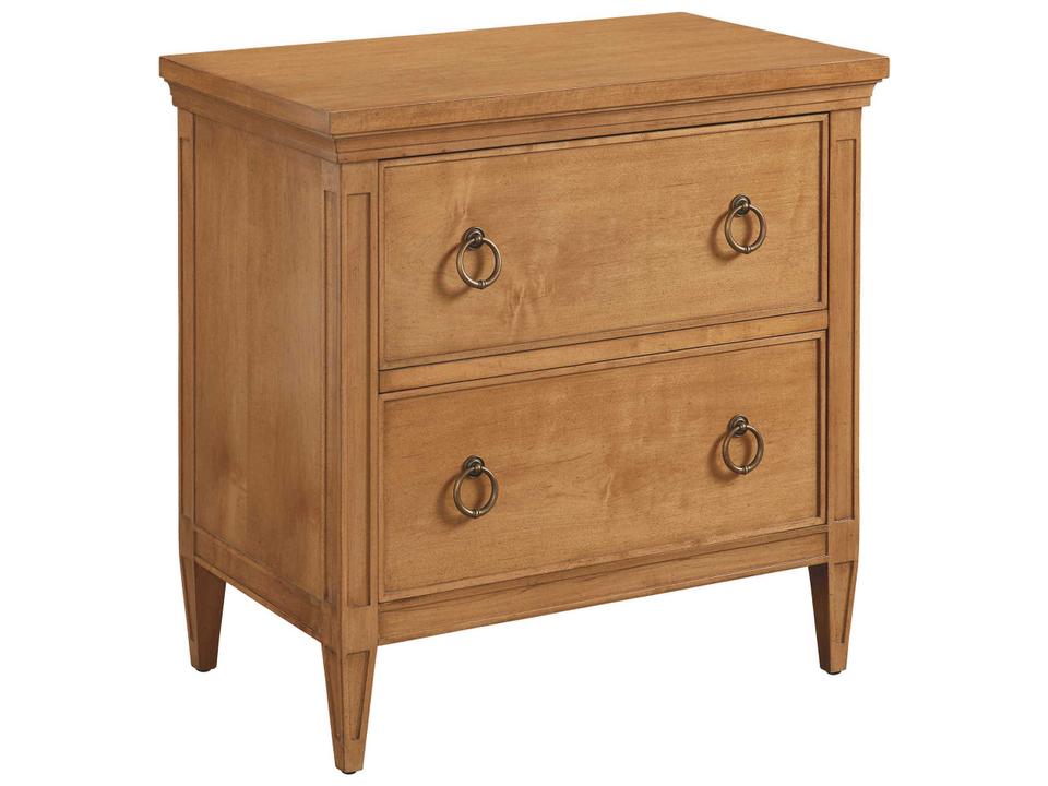 Laguna Forest 2-Drawer Nightstand with Tapered Legs