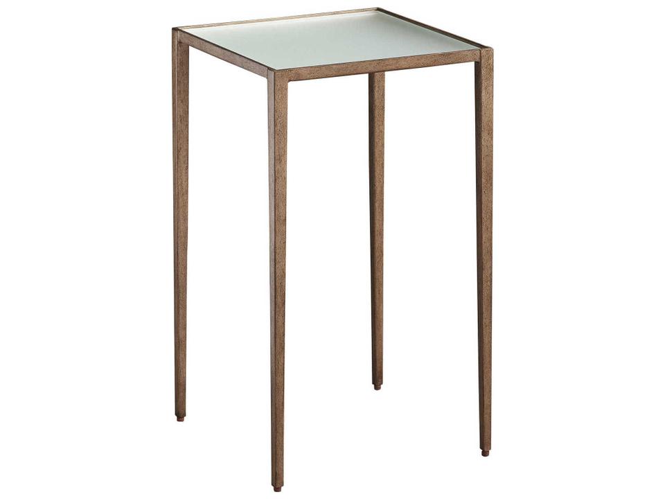 Laguna Wyland Square Mirror Textured Brass End Table