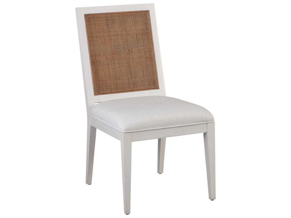 Laguna Smithcliff Upholstered Dining Side Chair in Linen White and Light Nutmeg