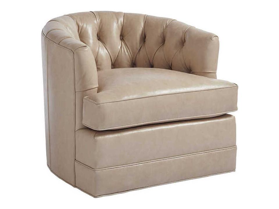 Cliffhaven Leather Swivel Accent Chair