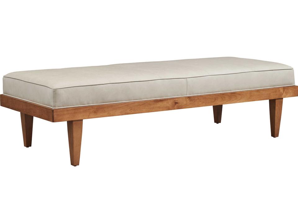 Lagunita Leather Bench in Seabreeze Finish
