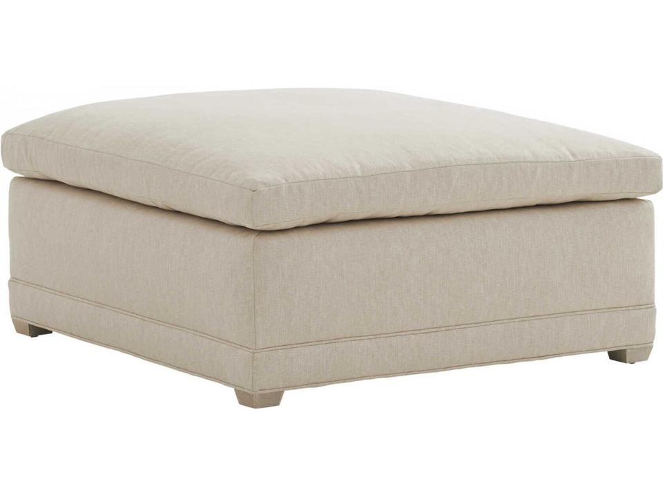 Colony Square Ottoman with Ultra Down Cushion in Shell Fabric