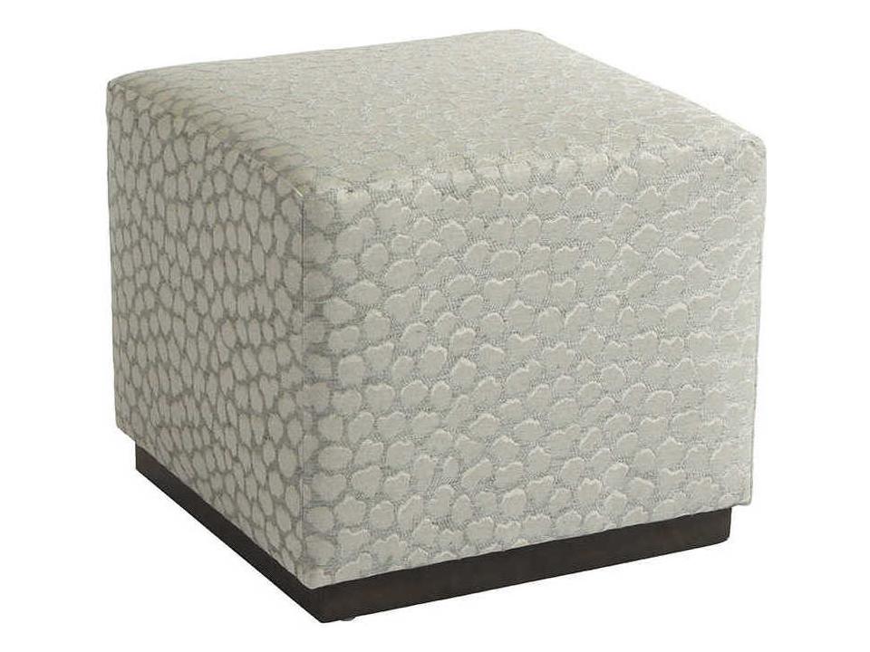 Colby Upholstered Ottoman in Charcoal Fabric