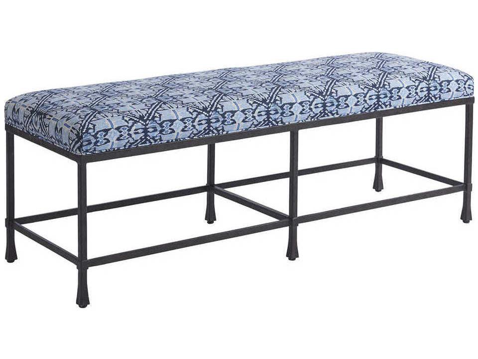 Newport Ruby Bed Bench in Aged Bronze and Ivory Fabric
