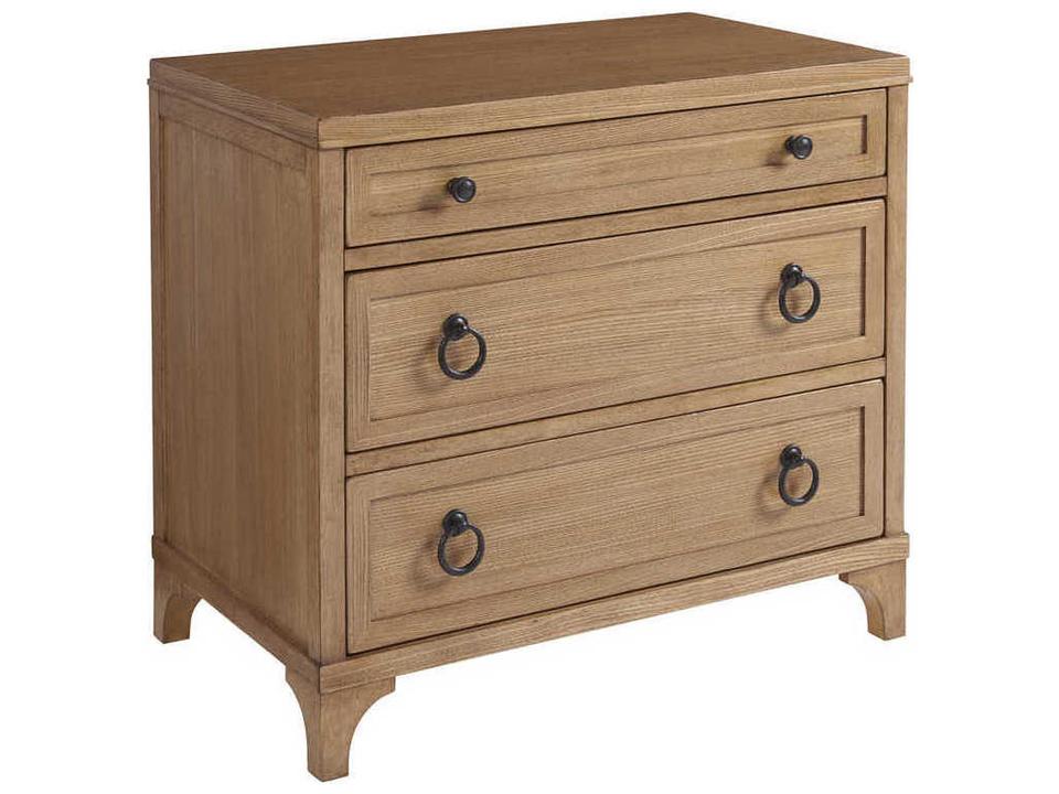 Newport 3-Drawer Cliff Nightstand in Sandstone