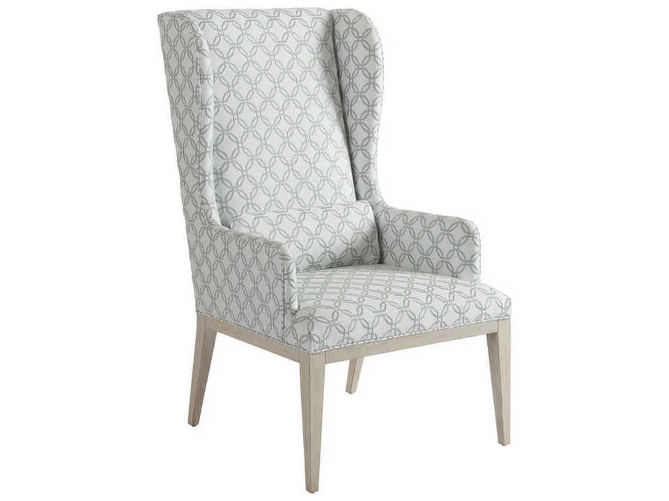 Newport Seacliff Upholstered Host Wing Chair with Sailcloth Finish