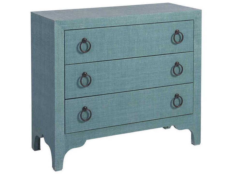 Newport Balboa Island Raffia Hall Chest in Seaglass