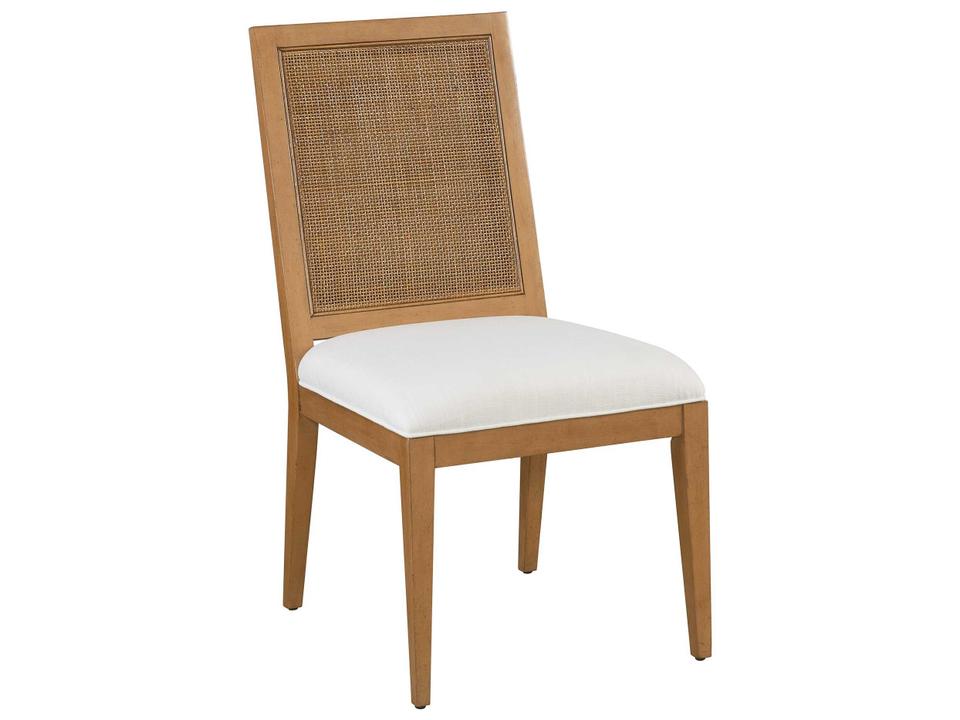 Laguna Upholstered Woven Dining Side Chair in Table Rock Finish