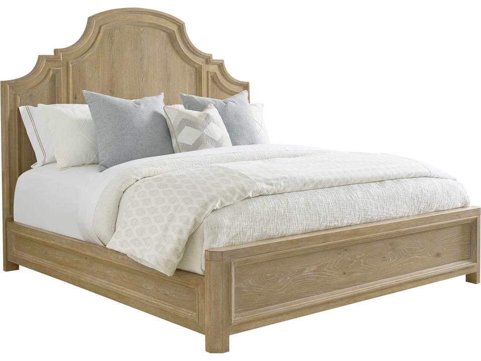 Montecito Valley Club California King Panel Bed in White Oak Veneer
