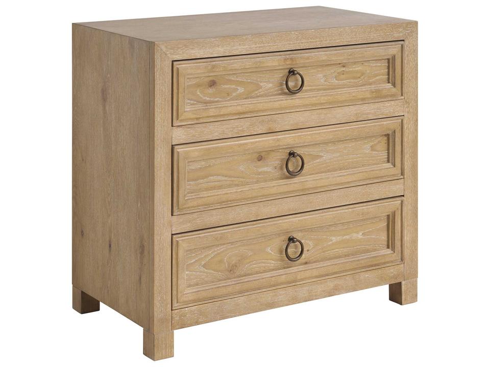 Montecito Casitas 3-Drawer Nightstand with Antique Bronze Pulls