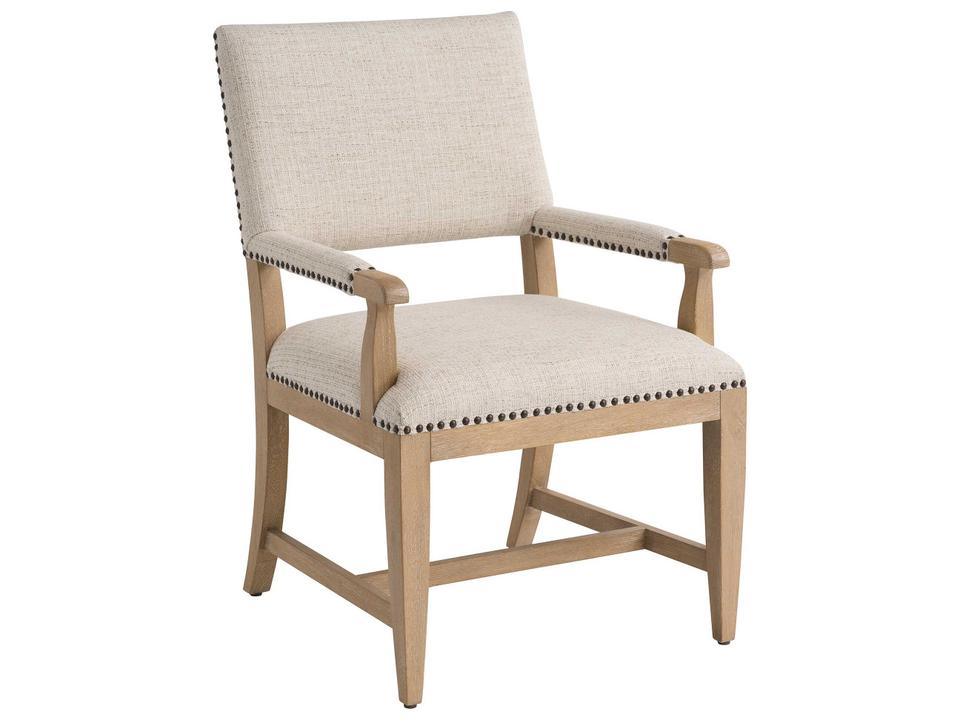 by Lexington Montecito Colburn Upholstered Dining Armchair with Nailhead Trim