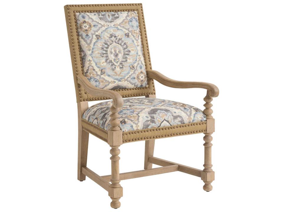 Montecito Anderson Upholstered Dining Arm Chair in Seabridge Fabric