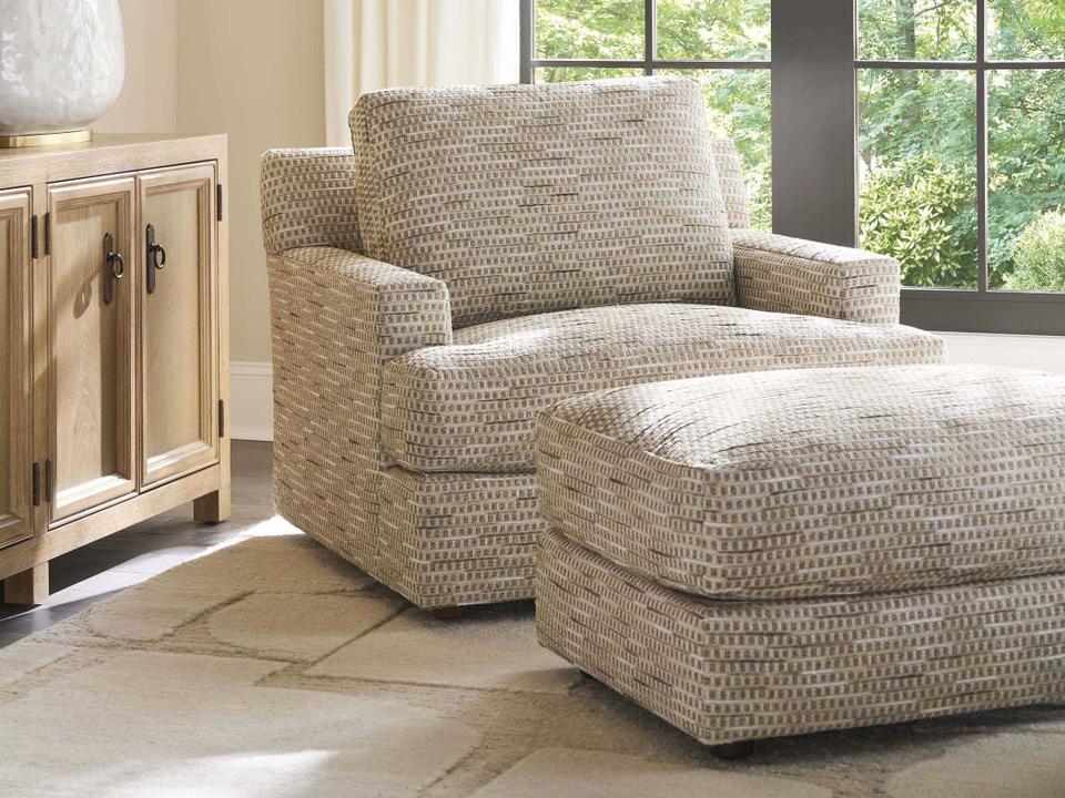 Upholstery Chair and Ottoman Set