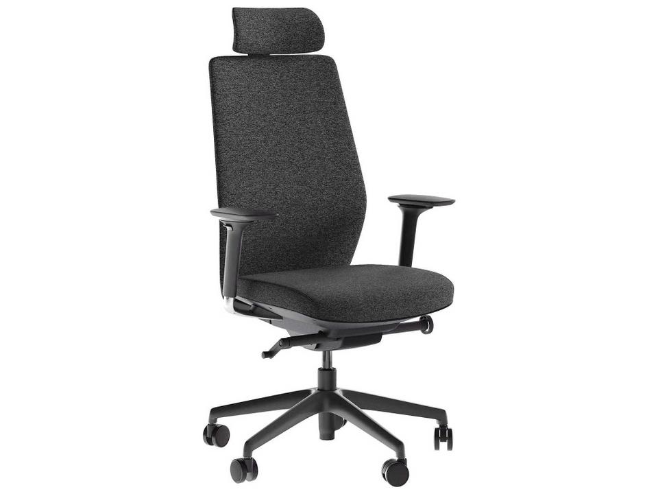 Coda 3521 Ergonomic Task Office Chair in Black and Grey Fabric