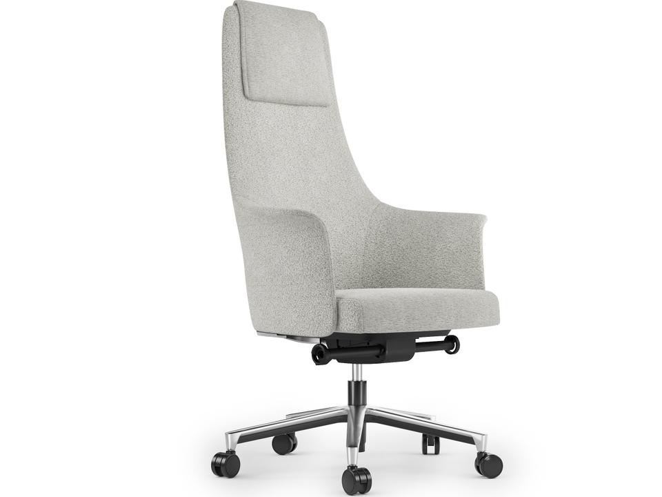 Bolo Adjustable Ergonomic Office Chair in Oatmeal Performance Fabric