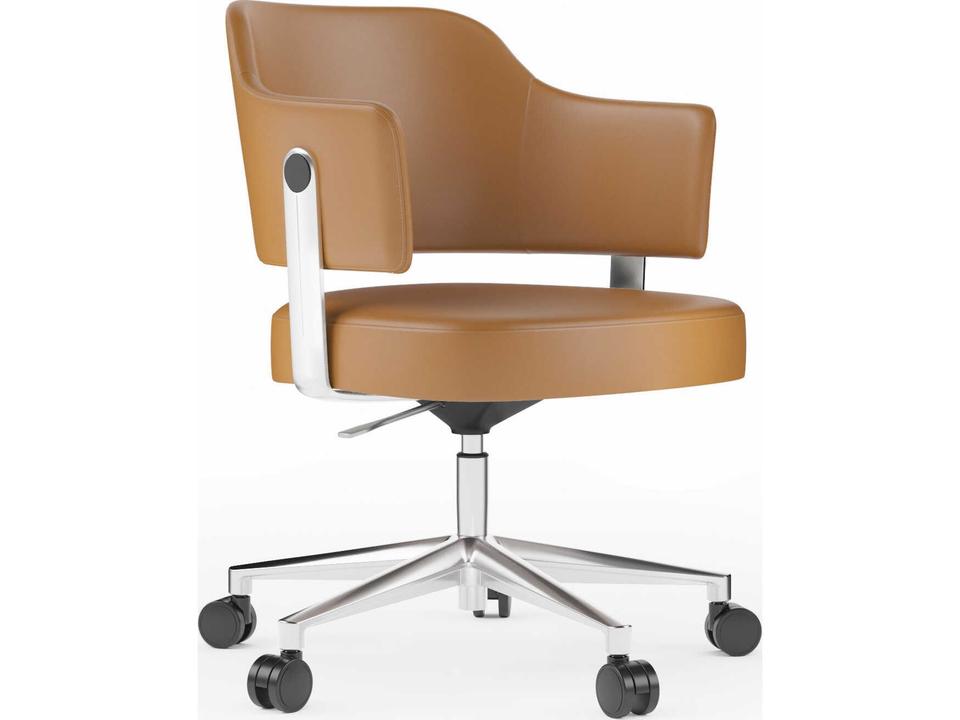 Circa Brown Leather Adjustable Swivel Computer Office Chair
